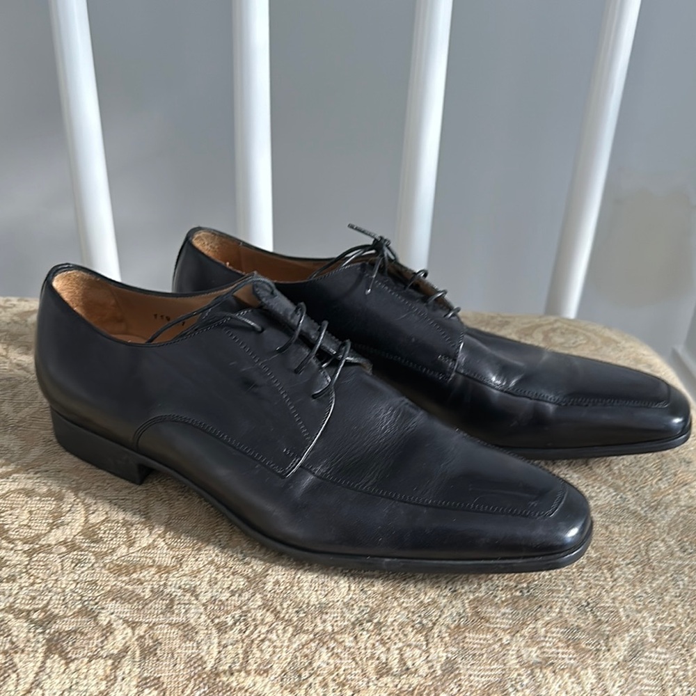 Men's Black Leather Dress Shoes